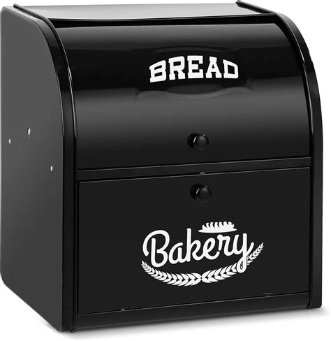 metal drawer bread box|large bread box for countertop.